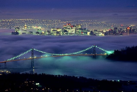 Lions Gate Bridge at Night